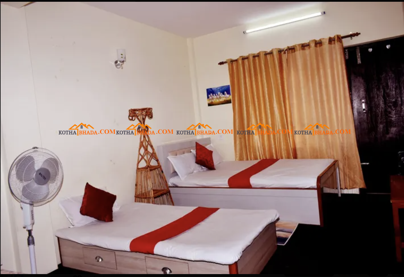 Fully furnished single room with attached bathroom and private balcony available for Short- Long Term Stay in Raniban